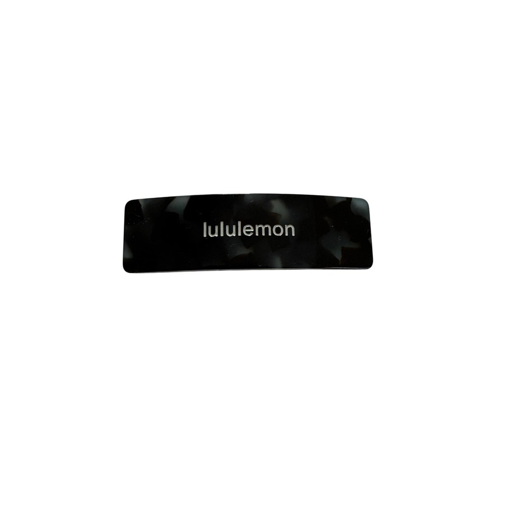 Lululemon New Hair Barrette Women's Black Tortoise Shell French Clip Minimalist